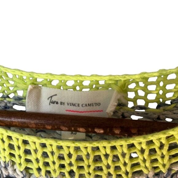 Two by Vince Camuto Open Knit 3/4 Sleeve Sweater, XS - Picture 9 of 16